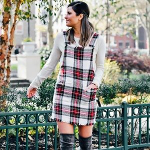 Judith March Plaid Jumper Dress Overall